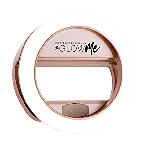 GlowMe Rechargeable 2.0 USB LED Selfie Ring Light by Impressions Vanity Co. (Rose Gold)