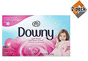 Downy April Fresh Fabric Softener Dryer Sheets, 240 Count, 2 Pack