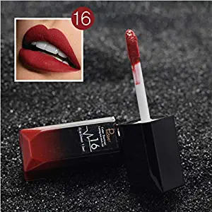 Waterproof Lip Gloss Matte Liquid Lipstick Matte Lipstick Lipkit Cosmetics Makeup Nude Purple Black Rose 16