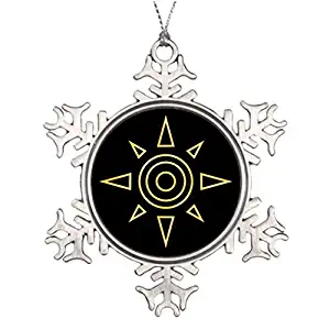 Personalised Christmas Tree Decoration Digimon Crest of Courage Christmas Snowflake Funny Ornament Movie Light