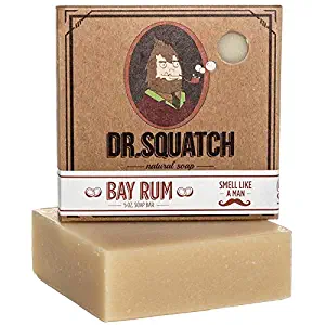 Bay Rum Soap by Dr. Squatch – Men's Naturally Fresh Scented Natural Bar Soap with Bay Rum, Kaolin Clay, Shea Butter – Organic Handmade in USA