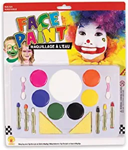 Large Clown Face Painting Makeup Set