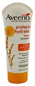 AVEENO Active Naturals Protect + Hydrate Lotion Sunscreen SPF 50 3 oz (Pack of 3)