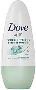 Dove Antiperspirant Deodorant Roll-On, Natural Touch, 1.7 Oz / 50 Ml (Pack of 6)