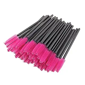 Shintop Disposable Eyelash Eye Lash Makeup Brush Mascara Wands Applicator Makeup Kits (100PCS ROSE)