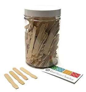 500 Wooden Cosmetic Spatulas with Container