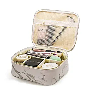 Joyful Portable Travel Cosmetic Bag Makeup Case Mini Makeup Train Case Makeup Bag (8.7inch)