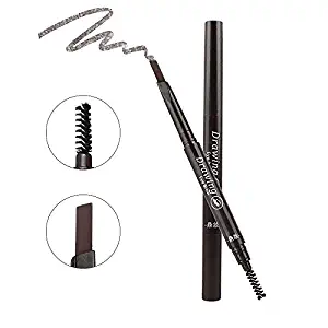 Drawing Eye Brow,Elisabeh Waterproof Long lasting Eyebrow Pencil Brow Liner,Automatic Drawing Makeup Cosmetic Tool for Girls Women Novice (Brunette)