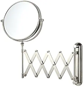 Nameeks AR7720-SNI-3x Glimmer Double Sided Adjustable Arm 3x Magnification Makeup Mirror, Satin Nickel