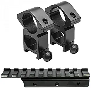 M1SURPLUS Optics Mounting Kit - Includes Dovetail Adapter Mount and Tall Height Profile 1" Scope Rings/Fits Mossberg 702 Henry Arms 22 Lever Action Rimfire Rifles