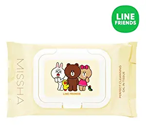 [Missha] Line Friends Super Aqua Cleansing Oil Tissue - 3 packs (90pcs)