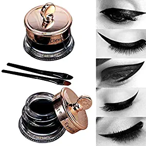 ArMordy - Makeup Set Long Lasting 1pcs Henna Eye Liner Gel + 1pcs Make Up Brush Waterproof Black Eyeliner Tattoo Gel