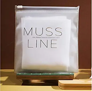 MUSS LINE 100% Organic Face Cleansing Cloths | Organic Makeup Remover |Face Cleansing Wipes | Muslin face cleansing cloths | Face Cleanser| Dirt Remover For All Skin Type - PACK OF 3