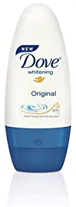Dove Roll on Whitening Original Blue Color, Helps Protect Underarm Skin Radiant and 24 Hours 1.35 Oz.