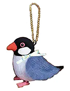 Soft and Downy Bird Plush Doll Mascot Ball Chain (Java sparrow)