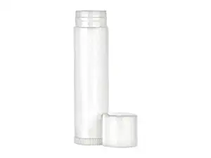 Nakpunar 20 pcs 0.5 oz Large White Lip Balm Tubes with White caps - FDA Approved, BPA Free, MADE IN USA - 15 ml 1/2 oz (White & White)