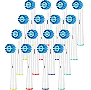 ITECHNIK Generic Sensitive Clean Replacement Brush Heads for Oral-B Braun Electric Toothbrushes, 4 Pack 16PCS