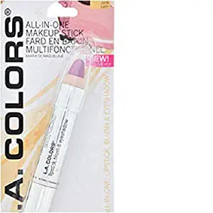 2 Packs of L.A Colors All-In-One Makeup Stick Lipstick, Blush & Eyeshadow (Pink Satin)