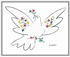 123Posters Pablo Picasso Dove of Peace Framed Art Print 28 x 22