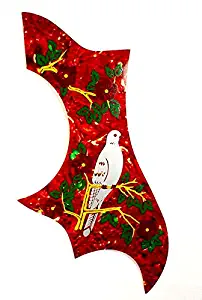 (B50) Dove Style Acoustic Guitar Pickguard Self-adhesive ,Red Tortoise ,Premium