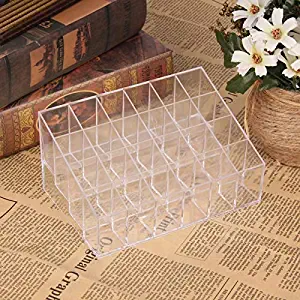 24Grids Acrylic Transparent Makeup Storage Organizer-Makeup Organizer for Bathroom-Makeup Organizer for Desk-Jewelry Storage and Organization-Makeup Organizer For Cosmetic-Headband Storage Organizer