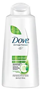 Dove Damage Therapy Cool Moisture Shampoo, Cucumber/Green Tea, 25.4-Fluid Ounces (750 ml) (Pack of 2)