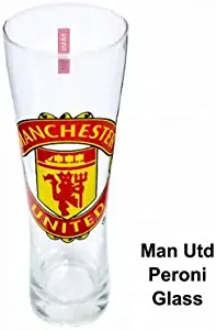 Man Utd Crest Peroni Pint Glass