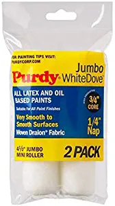 Purdy 140624010 Jumbo Mini White Dove Roller Replacements, 2-Pack, 4-1/2 inch x 1/4 inch nap