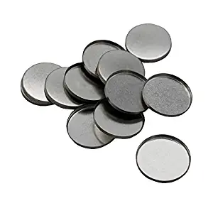 30 Pack Empty Metal Tin Pans for Magnetic Makeup Palette, Cosmetics Eyeshdow Blush Foundation Refillable Container, 5 Sizes (Round-shape (dia/50mm))