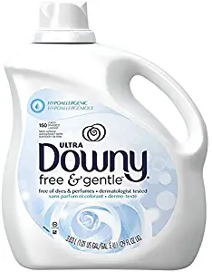 Ultra Downy Free & Gentle Liquid Fabric Conditioner, Pack of 2 Bottles,129 FL oz. ea, 258oz Total