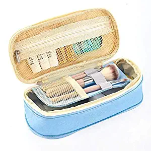 New Design Mini Double Layer Cosmetic Bag Travel Organizer Functional Makeup Pouch, Big Makeup Bag - Paper Storage, Rose Gold Handbag, Drawer Storage Chest Rebrilliant, White Box Desktop