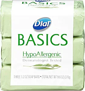 Dial Basics Bar Soap, Hypoallergenic, 3.2-Ounce Bars, 3 Count