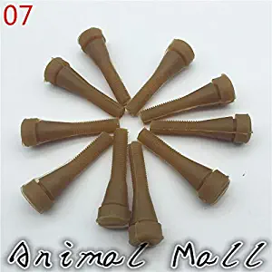 VistorHies - 30 pcs Bird quail dove shed stick Rubber rod Brown Slot 1.2cm Birds hair removal machineTop diameter 1.8cm Bottom diameter 0.7cm