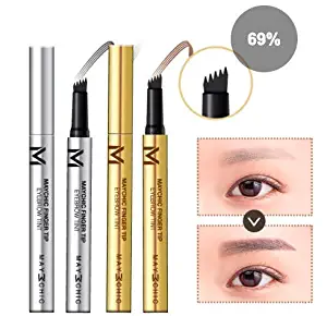 Maychic Finger Tip Eyebrow Pen(Light Brown) Lasts for 216 Hours! Waterproof, No Smudge, Oilproof!