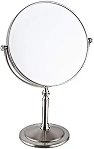 HJJ Double-Sided Vanity Mirrors 8 inches 3-fold Magnification 360 ° Rotatable Portable Round Cosmetic Mirror, 1