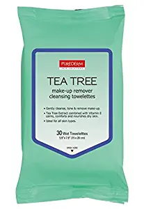 Tea Tree Make-Up Remover Cleansing Towelettes 2 Packs, 60 Wipes