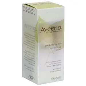 Aveeno Active Naturals Positively Ageless Rejuvenating Serum with Natural Shiitake Complex, 1.7-Ounce Bottle