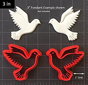 Wedding Doves Fondant Cutter / Cookie Topper (3in)