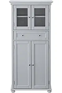 Home Decorators Collection Hampton Bay 1 Drawer Tall Bath Cabinet, 4-Door, Dove Grey