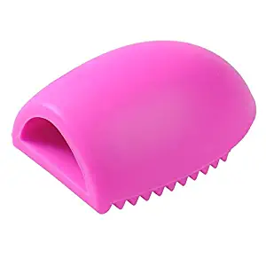 silicone makeup ,Silicone Makeup Brush Cleaning Washing Tools Cosmetics Makeup Brushes Scrubber Board Washing Cosmetic Brush Cleaner Tool,silicone makeup brush cleaner egg ( Hot pink)