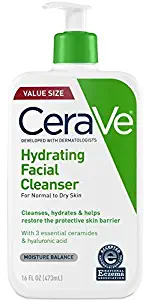 Hydrating Face Wash | 16 Ounce | Daily Facial Cleanser for Dry Skin | Fragrance Free (2 Pack)