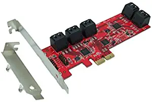 Ableconn PEX10-SAT 10 Port SATA 6G PCI Express Host Adapter Card - AHCI 6 Gbps SATA III Low Profile PCIe 2.0 Expansion Card