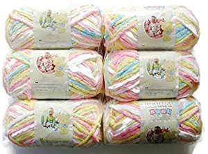 BERNAT Baby Blanket Yarn, 3.5oz, 6-PACK (Pitter Patter)