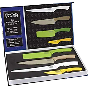Royal Crest 4pc Non-stick Coated Cutlery Set- Stick Cutlery Set