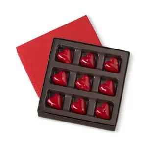 KOHLER Original Recipe Chocolates Dark Chocolate Raspberry Hearts 9 Piece Gift Box