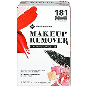 Member's Mark Makeup Remover Cleansing Towelettes (181 ct.) AS