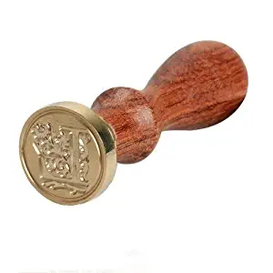 Topbuti Vintage Retro Wooden Alphabet Letter Initial Wax Classic Sealing Wax Seal Stamp (L)