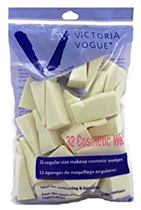 Victoria Vogue Cosmetic Wedges 32 Count Regular Size (3 Pack)