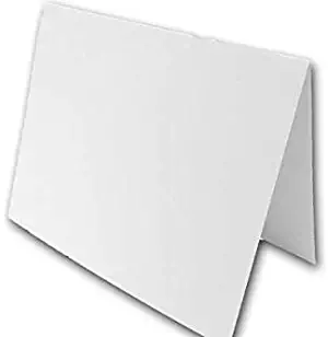 Blank Classic Crest A-7 Folded Cards - 5" x 7" Folded Size - Great for DIY Cards, Greeting Cards, Folded Note Cards, and More! (50 Pack, Solar White 110#)