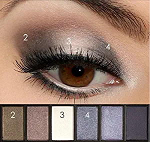 CASA SHOP FOCALLURE New Pro 6 Colors Eyeshadow Makeup Set Waterproof Smudge Proof Eye Shadow 02